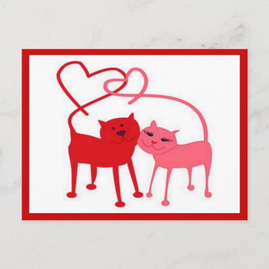 バレンタイン猫はがき シーズンポストカード (正面)