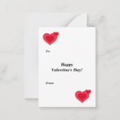 バレンタイン猫を愛の木目のキッズカード ノートカード (裏面)