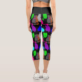 バレンタイン猫ハートカラフル カプリレギンス (裏面)