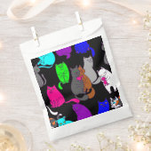 バレンタイン猫ハートカラフル フェイバーバッグ (クリップ留めされた状態)