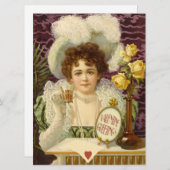 バレンタイン甘ファンシーい女性の服CC1202 シーズンカード (正面/裏面)