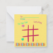 バレンタイン用のティックタックトーゲームをしよう ノートカード (裏面)