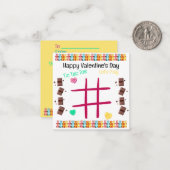 バレンタイン用のティックタックトーゲームをしよう ノートカード (正面/裏面インサイチュ)