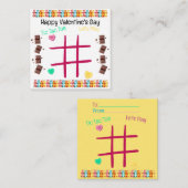 バレンタイン用のティックタックトーゲームをしよう ノートカード (正面/裏面)