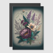 バレンタイン用紫色バイオレット花束ブーケ (正面/裏面)