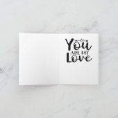 バレンタイン用紫色バイオレット花束ブーケ シーズンカード (内部)