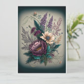 バレンタイン用紫色バイオレット花束ブーケ シーズンカード (スタンド正面)