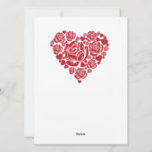 バレンタイン用紫色バイオレット花束ブーケ シーズンカード (裏面)