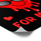 バレンタイン男の子の子の息子MyハートはFを溶かす ポスター (角)