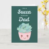 バレンタイン私のパパとかわいいの多肉食 カード (黄色い花)