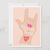 バレンタイン私の世界かわいいイラストレーション カード (正面)