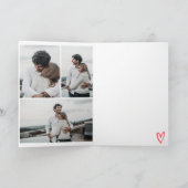 バレンタイン私の世界のかわいい3枚の写真のコラージュ カード (内部)