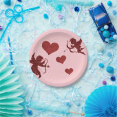 バレンタイン紙プレート ペーパープレート (パーティー)