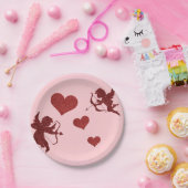 バレンタイン紙プレート ペーパープレート (パーティー)