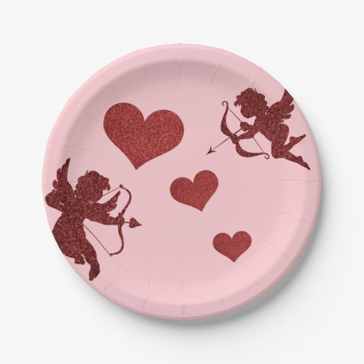 バレンタイン紙プレート ペーパープレート (正面)