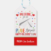 バレンタイン紙飛行機ギフトラベル ギフトタグ (正面)