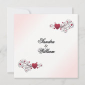 バレンタイン結婚式招待状 招待状 (裏面)