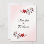 バレンタイン結婚式招待状 招待状 (裏面)