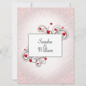 バレンタイン結婚式招待状 招待状 (裏面)