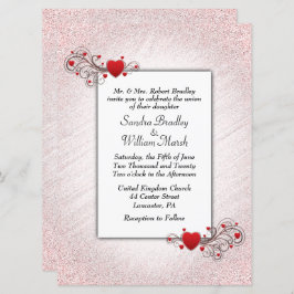 バレンタイン結婚式招待状 招待状