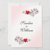 バレンタイン結婚式招待状 招待状 (裏面)