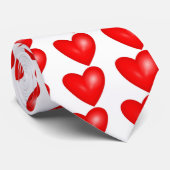 バレンタイン結婚赤いハート ネクタイ (ロール)