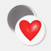 バレンタイン結婚赤いハート マグネット (正面/裏面)