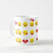 バレンタイン絵文字 コーヒーマグカップ (正面左)
