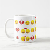 バレンタイン絵文字 コーヒーマグカップ (左)