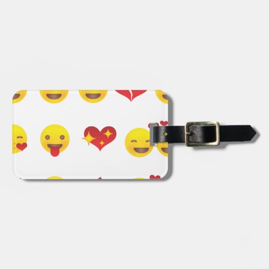 バレンタイン絵文字 ラゲッジタグ (正面横)