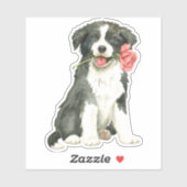 バレンタイン縁どバラコリービニル シール (シート)