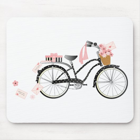 バレンタイン自転車 マウスパッド (正面)