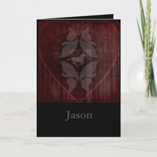 バレンタイン色あせたステンシル シーズンカード (正面)