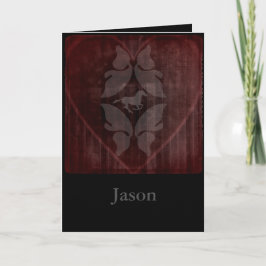 バレンタイン色あせたステンシル シーズンカード