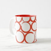 バレンタイン色彩の鮮やかなXOXO ツートーンマグカップ (正面左)