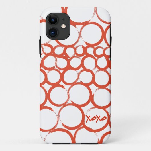 バレンタイン色彩の鮮やかなXOXO Case-Mate iPhoneケース (裏面)