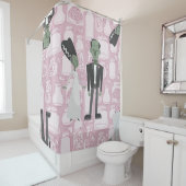 バレンタイン花嫁フランケンシュタインモンスターサンプル シャワーカーテン (インサイチュ)