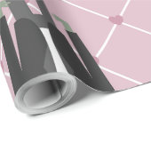 バレンタイン花嫁フランケンシュタインモンスターピンクハート ラッピングペーパー (ロールコーナー)