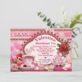 バレンタイン茶パーティの招待状 招待状 (スタンド正面)