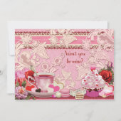 バレンタイン茶パーティの招待状 招待状 (裏面)