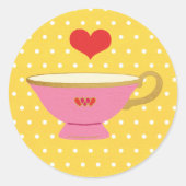 バレンタイン茶パーティー ラウンドシール (正面)