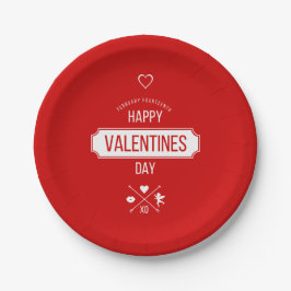 バレンタイン記号バレンタインデー紙プレート ペーパープレート