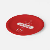 バレンタイン記号バレンタインデー紙プレート ペーパープレート (アングル)