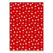 バレンタイン記号教室バレンタインカード テーブルナンバー (裏面)