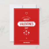 バレンタイン記号教室バレンタインカード 招待状 (正面)