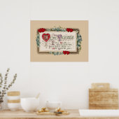 バレンタイン詩のポスター ポスター (キッチン)