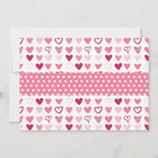 バレンタイン誕生日アーリトルスイートハート 招待状 (裏面)