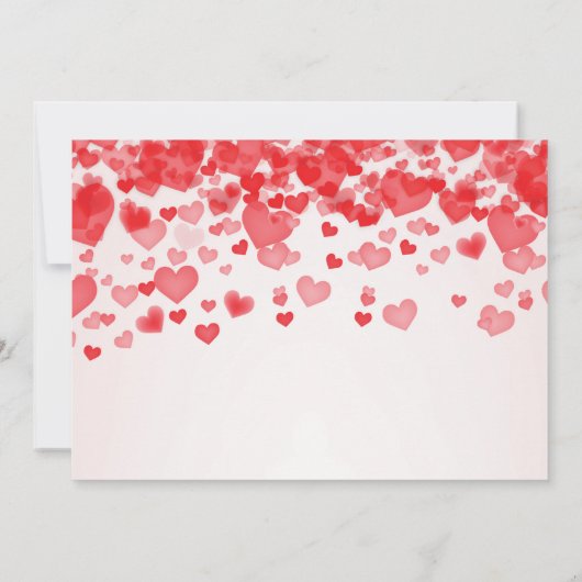 バレンタイン誕生日アーリトルスイートハート 招待状 (裏面)