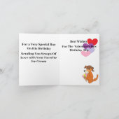 バレンタイン誕生日カード：愛のスクープ カード (内部)