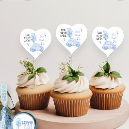 バレンタイン誕生日パーティブルーバルーンと車 ハートシール